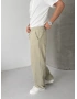 Yeşil Gabardin Ekstra Bol Baggy Pantolon