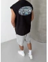Siyah Baskı Detay Oversize Atlet