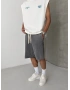Antrasit Yıkamalı Bol Kalıp Şort