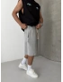 Gri Yıkamalı Bol Kalıp Şort