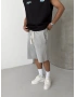 Gri Yıkamalı Bol Kalıp Şort