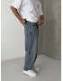 Vintage Mavi Yıkamalı Ekstra Bol Baggy Jean