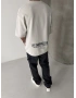 Ice Gri Baskılı Yıkamalı Oversize T-Shirt