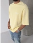 Sarı Baskılı Yıkamalı Oversize T-shirt