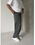 Koyu Yeşil Eskitme Baggy Jean