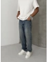 Eskitme Mavi Regular Baggy Jeans