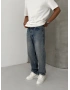 Eskitme Mavi Regular Baggy Jeans