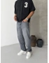 Gri Premium Yıkamalı Baggy Jean