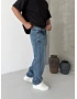 Mavi Yıkamalı Street Baggy Jean