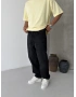 Siyah Yıkama Efektli Premium Baggy Jean