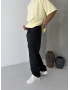 Siyah Yıkama Efektli Premium Baggy Jean