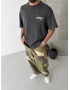 Antrasit Yıkamalı Stüdio Oversize T-shirt