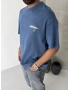 Mavi Yıkamalı Stüdio Oversize T-shirt