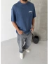 Mavi Yıkamalı Stüdio Oversize T-shirt