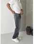 Antrasit Cep Baskı Regular Baggy Jean