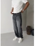 Antrasit Cep Baskı Regular Baggy Jean
