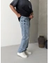 Mavi Yırtık Detay Regular Baggy Jean
