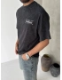 Siyah Yıkamalı Greatness Oversize T-shirt