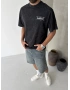 Siyah Yıkamalı Greatness Oversize T-shirt