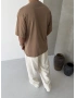 Kahve Yıkamalı Greatness Oversize T-shirt