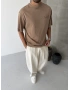 Kahve Yıkamalı Greatness Oversize T-shirt