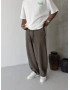Haki Premium Pileli Süper Baggy