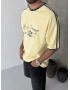 Sarı Heavy Baskılı Oversize T-shirt