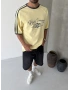 Sarı Heavy Baskılı Oversize T-shirt