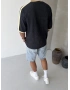 Siyah Heavy Baskılı Oversize T-shirt