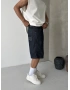Lacivert C Nakış Bol Kalıp Baggy Şort