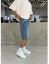 Mavi Yıkamalı Denim Şort