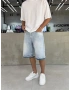 Buz Mavi Denim Baggy Şort