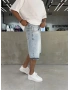 Buz Mavi Denim Baggy Şort