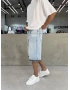Buz Mavi Denim Baggy Şort