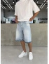 Buz Mavi Denim Baggy Şort