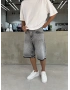 Antrasit Denim Baggy Şort