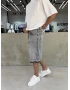 Antrasit Denim Baggy Şort