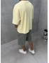 Sarı Yıkamalı Miami Oversize T-Shirt