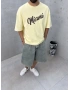 Sarı Yıkamalı Miami Oversize T-Shirt