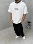 Siyah Yaka Detay Free Oversize T-Shirt