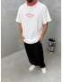 Turuncu Yaka Detay Free Oversize T-Shirt