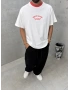 Turuncu Yaka Detay Free Oversize T-Shirt