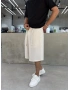 Krem Keten Bol Kalıp Baggy Şort