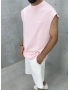 Pembe 00 Baskılı Oversize Atlet