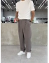 Gri Premium Tensel Pileli Baggy