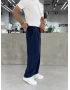 Lacivert Premium Tensel Pileli Baggy