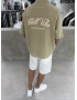 Yeşil Urbanchill Keten Kısa Kollu Gömlek