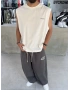 Krem United Baskı Oversize Atlet
