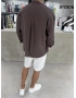 Kahve Modal Oversize Gömlek