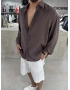 Kahve Modal Oversize Gömlek